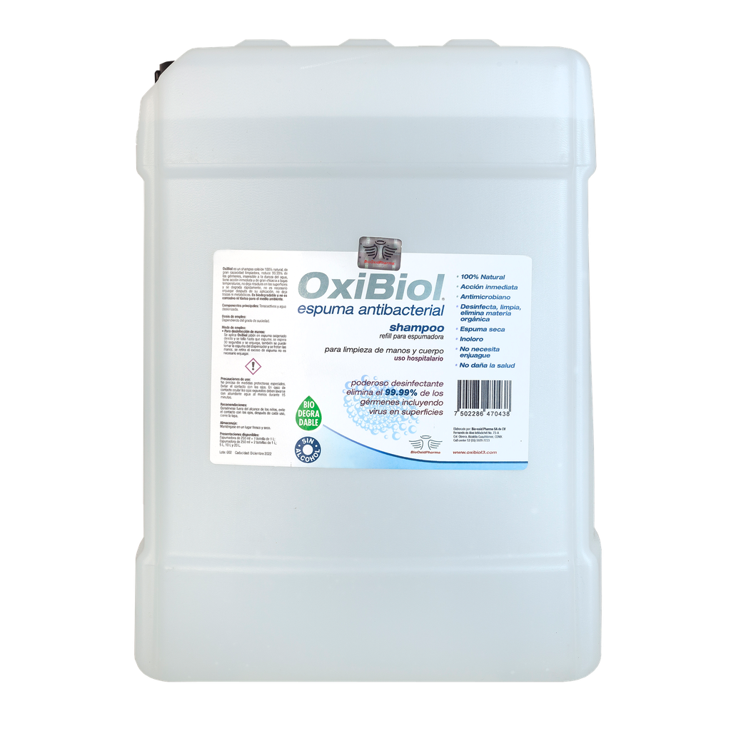 OXIBIOL 3 ® ESPUMA BIODESINFECTANTE 20 L.