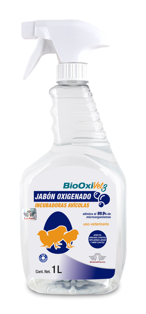 BIOOXIVET 3 ® JABON OXIGENADO PARA INCUBADORAS 1 L