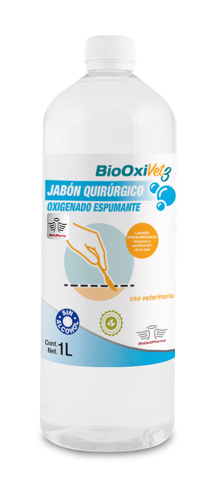 BIOOXIVET 3 ® JABON QUIRURGICO OXIGENADO ESPUMANTE 1 L