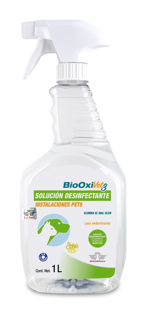 BIOOXIVET 3 ® SOLUCIÓN DESINFECTANTE INSTALACIONES PETS 1 L