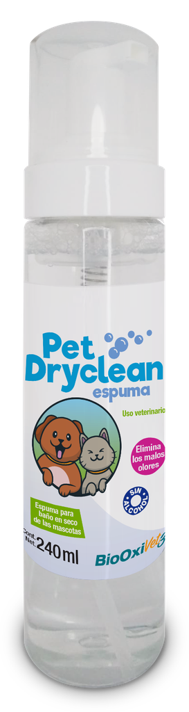 BIOOXIVET 3 ®  PET DRY CLEAN BAÑO EN SECO 240 ml